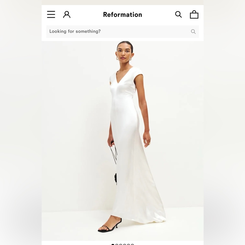 Reformation White Silk Dress